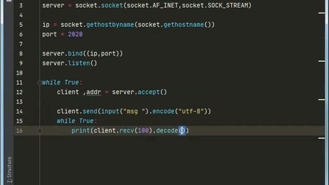 make a simple chat code in python,socket смотреть онлайн