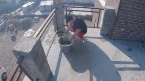 Гидроизоляция террасы каучуковой мастикой  ELASTOMERIC 120