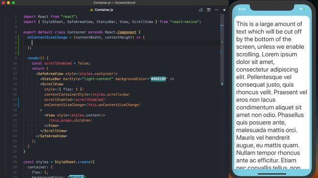 Enable Scroll in a React Native ScrollView Based on the Content Size смотреть онлайн