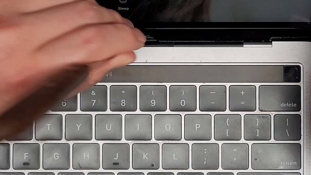 MacBook Pro Air Glass Screen Bezel Logo Bottom Of Screen Removal And Replacement *Risky Repair!*