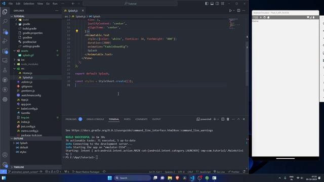 Creating a Stunning Animated Splash Screen in React Native | Step-by-Step Tutorial || Tutorial #2 смотреть онлайн