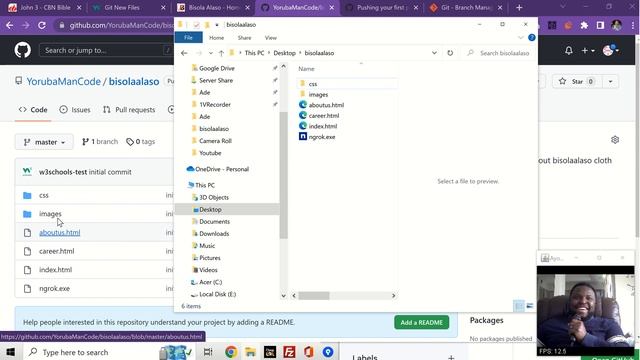 yoruba man code - Bisola Alaso Website With GitHub Part 1 смотреть онлайн