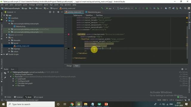 TableLayout- how to create Table Layout with Example (Android Studio) | Android Tutorial (Java) смотреть онлайн
