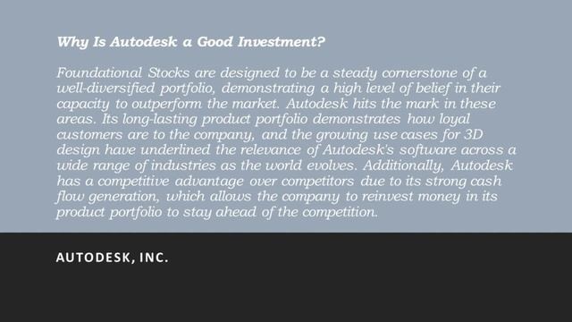 Why Is Autodesk a Good Investment? смотреть онлайн