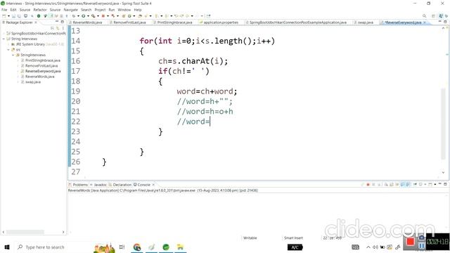 Reverse Every Words of String In Java смотреть онлайн