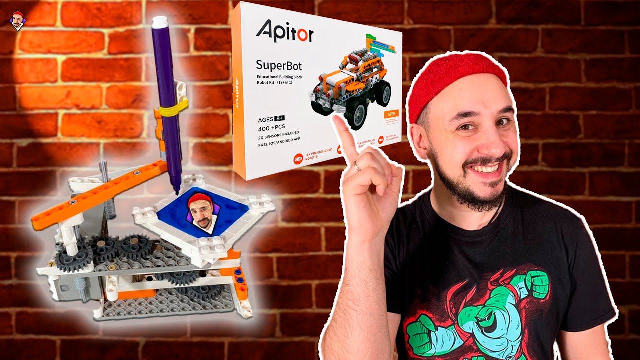 РОБОТ НАРИСОВАЛ МЕНЯ? РАСПАКОВКА КОНСТРУКТОРА APITOR SUPERBOT! TOP ROB РОБОСБОРКА!!!!