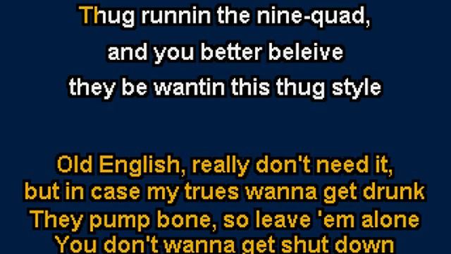 Bone Thugs n Harmony - Thuggish Ruggish Bone Karaoke смотреть онлайн