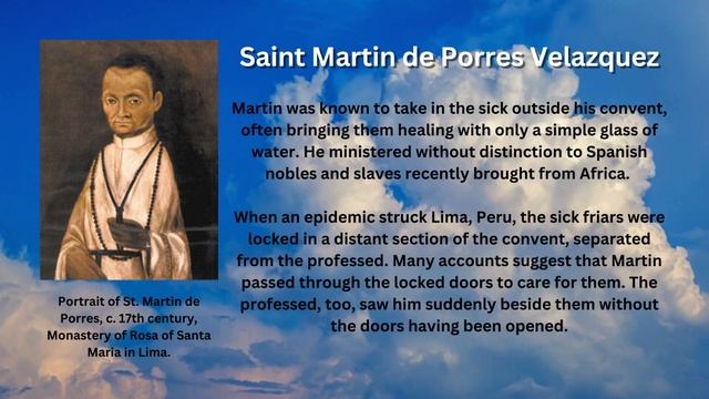 Saint of the Day - Martin de Porres Velazquez (November 3rd) смотреть онлайн