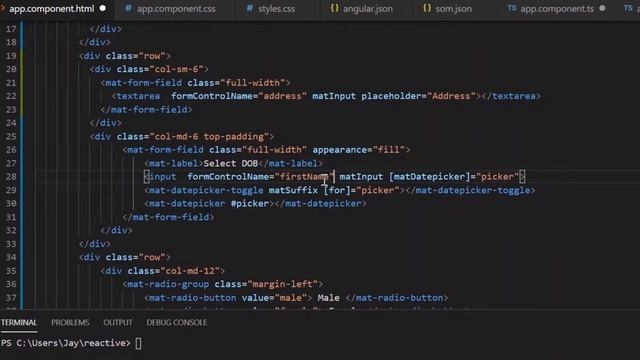 How To Create Angular Material Reactive Forms