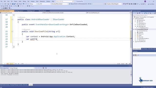 Xamarin Forms - Download Files Using DependencyService смотреть онлайн
