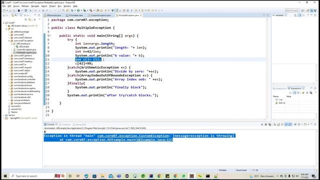 Exception Handling Part-3 смотреть онлайн