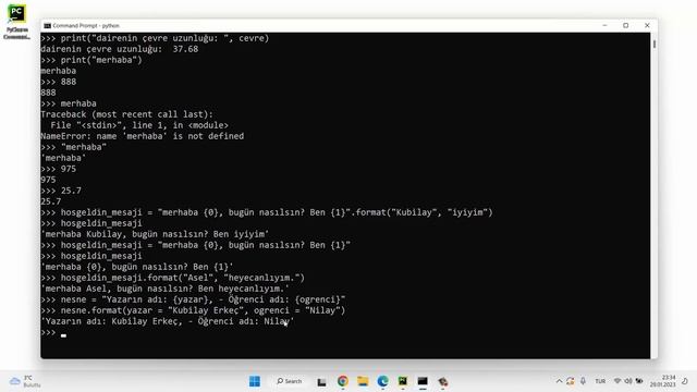PYTHON İLE ALGORİTMA VE PROGRAMLAMA Float Veri Tipi- Print Fonksiyonu смотреть онлайн