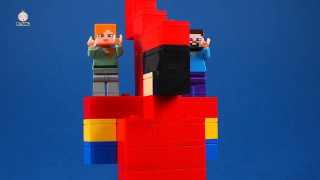Lego Minecraft Steve and Alex Brick Building Big Sheep And Parrot смотреть онлайн