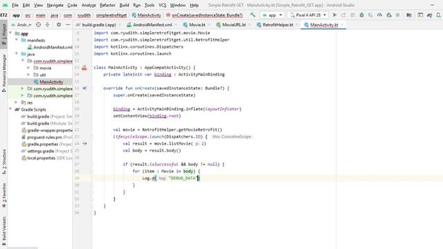 Android Retrofit - Retrofit GET Method | Beginner Simple Example смотреть онлайн