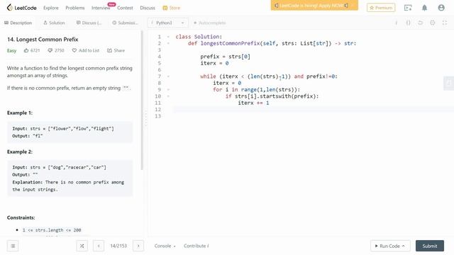 14 Longest Common Prefix || Leet Code || Easy || Hindi смотреть онлайн