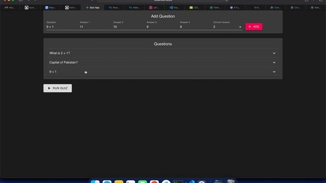React Quiz Builder App смотреть онлайн
