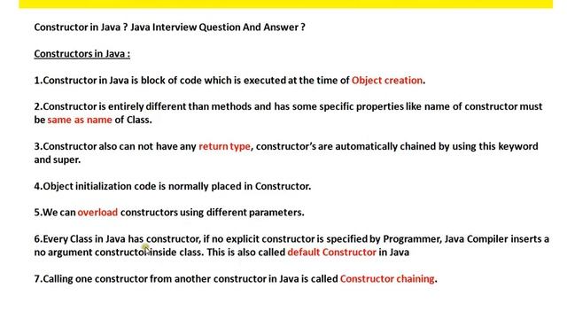 Constructor in Java смотреть онлайн
