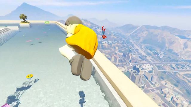 GTA 5 Ragdolls Spiderman vs SQUID GAME Parkour Water Ragdolls смотреть онлайн
