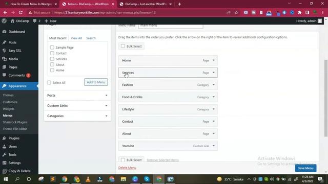 How to create Menu in Wordpress Website - Add MENU in Wordpress Website | Wordpress Menu Tutorial смотреть онлайн
