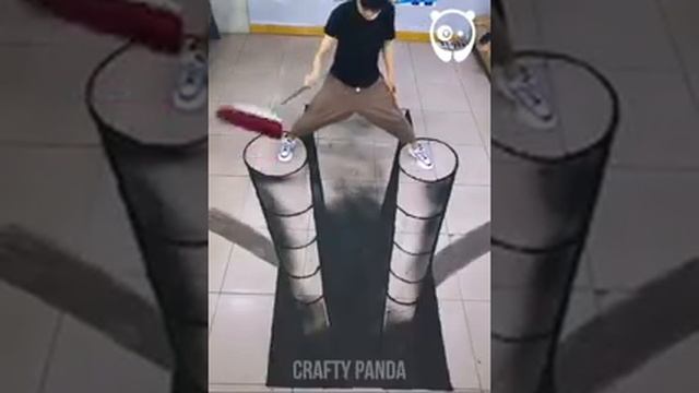 Человек который рисует 3D рисунки на полу смотреть онлайн