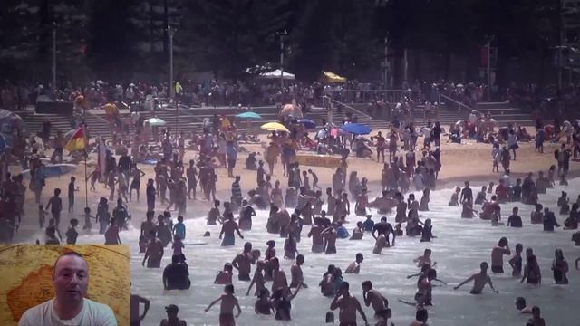 Пляж Мэнли Австралия Популярный Австралийский пляж смотреть онлайн