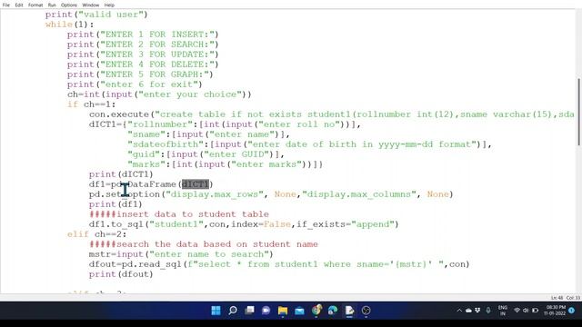 CBSE CLASS 12 IP (INFORMATICS PRACTICES) TERM2 PROJECT SAMPLE CODING USING PYTHON PANDAS SQLALCHE смотреть онлайн
