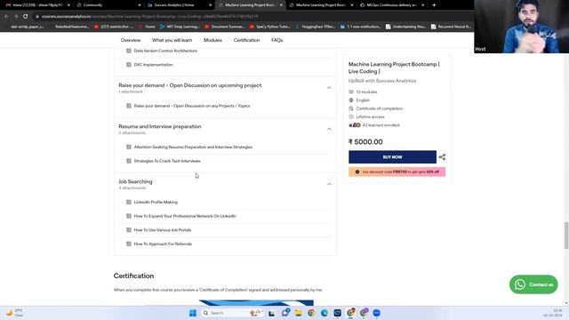 Machine Learning Project Bootcamp Live Class смотреть онлайн