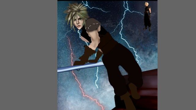 final fantasy cloud strife speed drawing digital ibis paint x смотреть онлайн