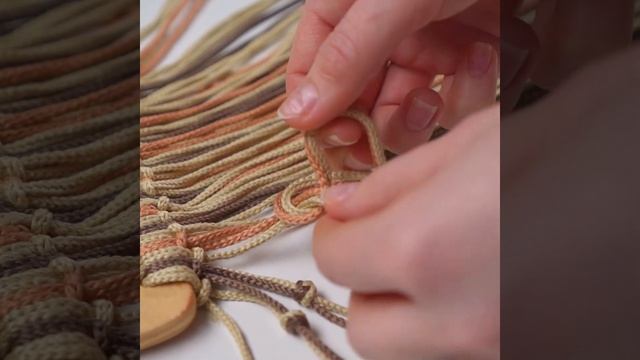 Сумка-авоська из шнура своими руками DIY Без крючка. Сумка шоппер с деревянными ручками | Арт Узор смотреть онлайн