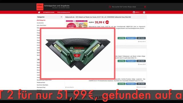 Schnäppchen/Billiger des Tages 04.07.18 - Bosch DIY Fliesenlaser PLT 2 смотреть онлайн