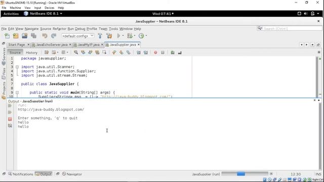Java example using Supplier to get input from Scanner смотреть онлайн