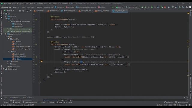 Simple Survey – activity main xml Simple Survey app Android Studio 2021 смотреть онлайн