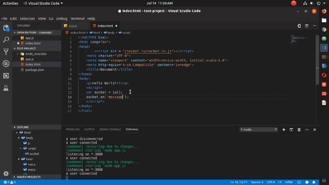 Socket.io Tutorial #3 | Event Handling | How to handle custom events смотреть онлайн