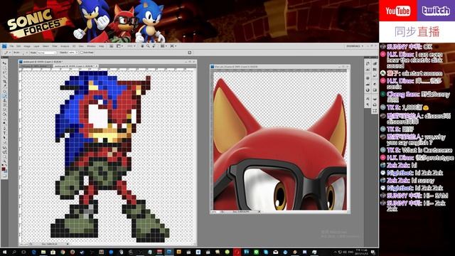 Sonic Forces 超音小子 武力 角色像素圖 Avatar rookie in pixel смотреть онлайн