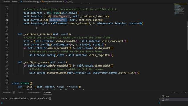 How to make a Scrollable Frame in Tkinter смотреть онлайн