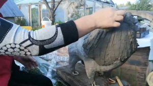 Как сделать скульптуру из бетона своими руками. How to make a sculpture out of concrete.