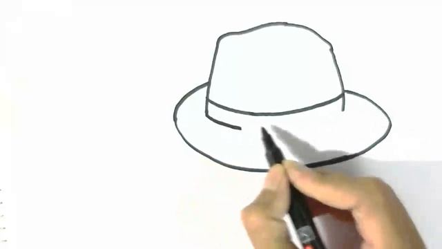 How to draw a Hat- in easy steps for children. beginners смотреть онлайн