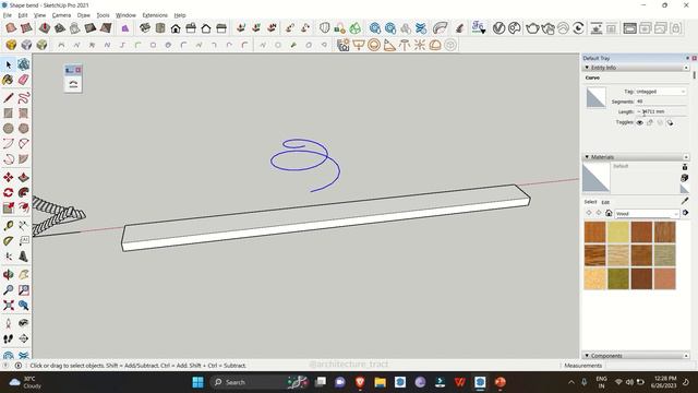 How to bend shapes in Sketchup using Shape bender | Ar. Manan Hans смотреть онлайн