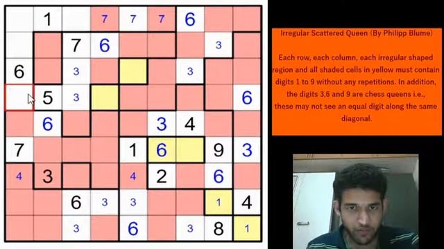A Breathtaking Sudoku with the variant properties of Irregular, Scattered and Queen !!! смотреть онлайн