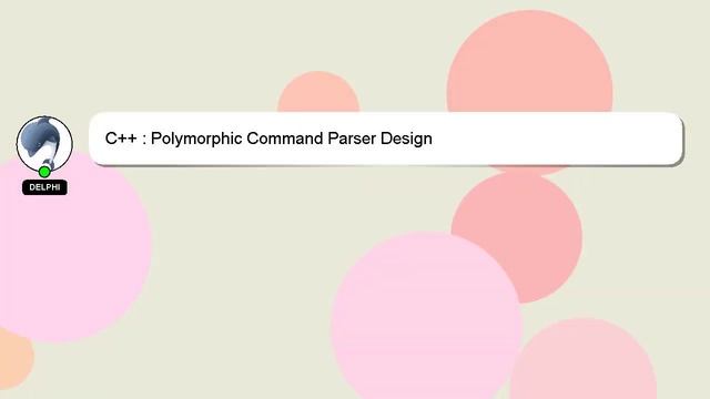 C++ : Polymorphic Command Parser Design смотреть онлайн