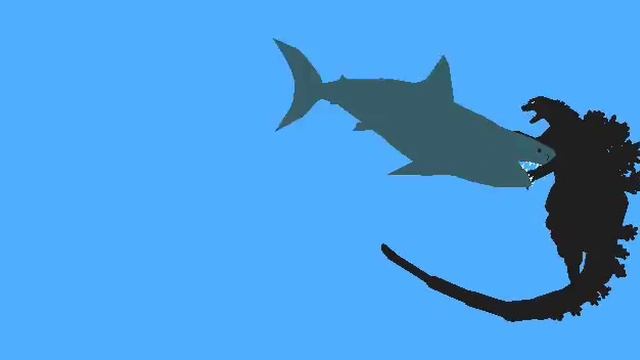 Godzilla vs Abnormally Large Megalodon|Stick nodes PRO| смотреть онлайн