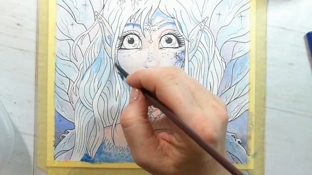 SNOW FAIRY illustration painting - Episode 7 |FANTASY ART SERIES смотреть онлайн