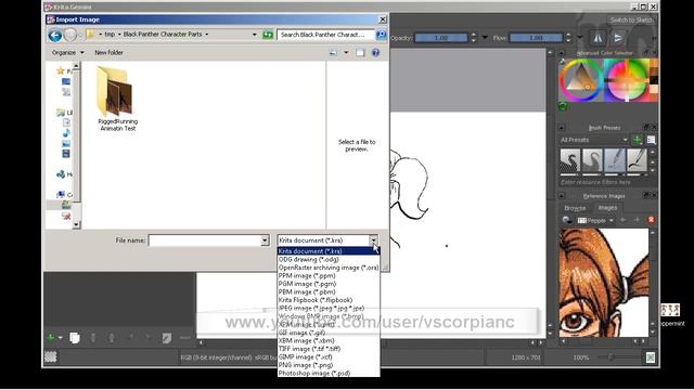 Krita Gemini Tutorial - How to Import Image as Layer to Trace, Ink and Color by VscorpianC смотреть онлайн