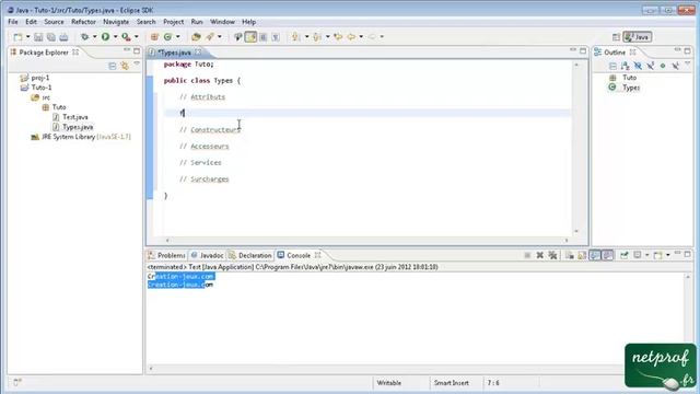 Java #2 Types et attributs смотреть онлайн