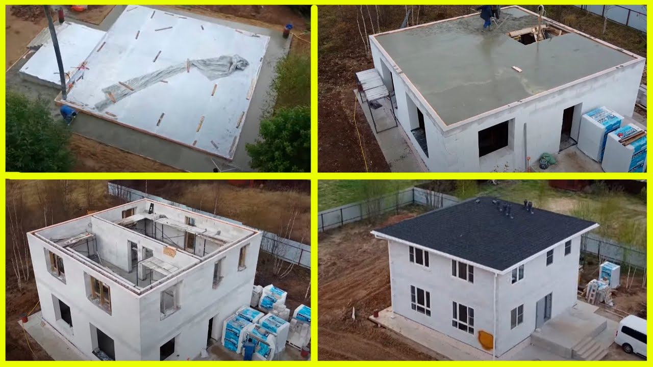 СТРОИМ ДОМ ИЗ ГАЗОБЕТОНА. ПОЭТАПНОЕ ВОЗВЕДЕНИЕ ДОМА смотреть онлайн