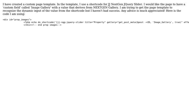 Wordpress: Can 'Custom Field' data be inserted into this Short Code? смотреть онлайн