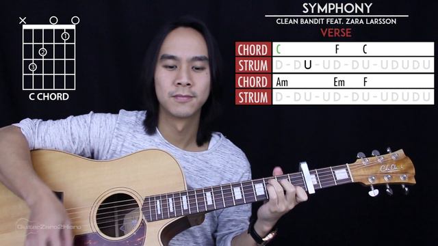 Symphony Guitar Cover Acoustic - Clean Bandit Zara Larsson 🎸 |Tabs + Chords| смотреть онлайн