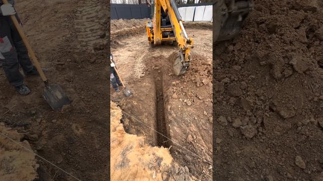 Траншея закладной для воды на глубине промерзания 1,8м смотреть онлайн