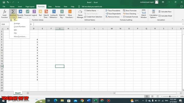 How to apply Auto Sum,Max,Min,Average formula In excel #maxmin #average смотреть онлайн