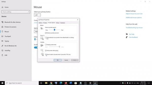 How To Remove A Circle Which Appears Around Mouse Cursor On Pressing CTRL Key On Windows 10/11